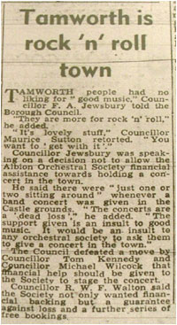 Tamworth Herald &ndash; 23/08/63 -"Tamworth is a Rock n Roll Town"