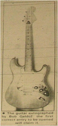 Win a special Geldof guitar